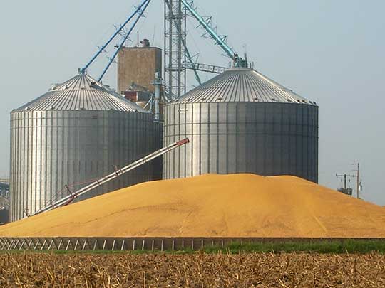 grain and steel silo