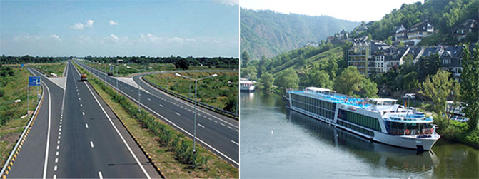 highway and waterway in Indonesia 